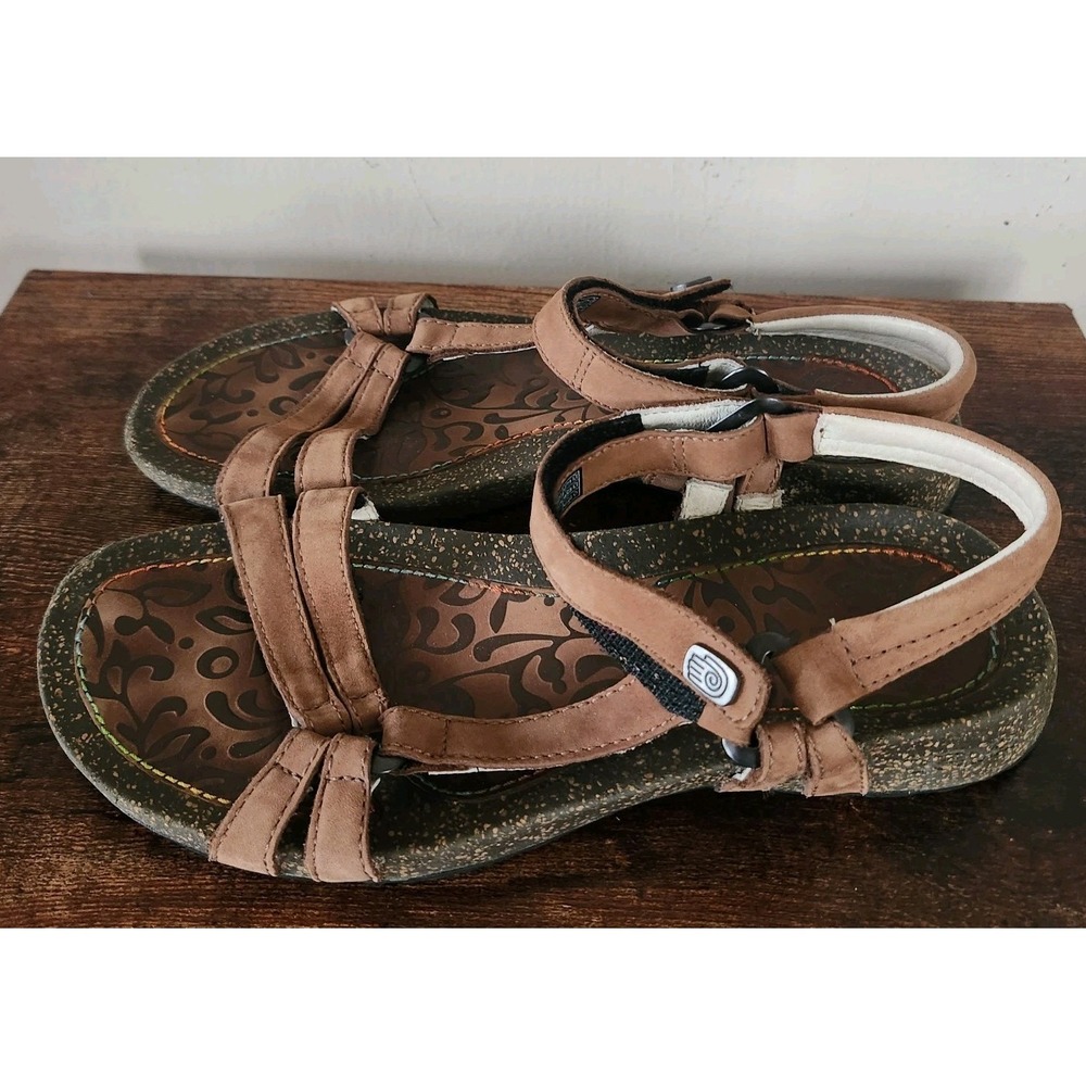 Teva Ventura Cork Sandals 8 Womens Brown Leather Outdoors Hiking Trail - Picture 2 of 5